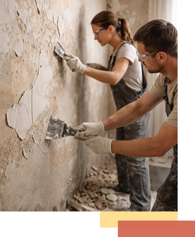 Снятие старой шпаклевки и подготовка поверхностей в Котельниках