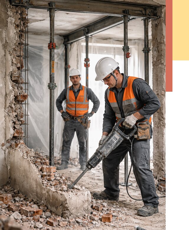 Снос несущих стен в Котельниках от 10883 руб. — демонтаж несущей стены под ключ | ОТДЕЛОЧНИК-Ктн