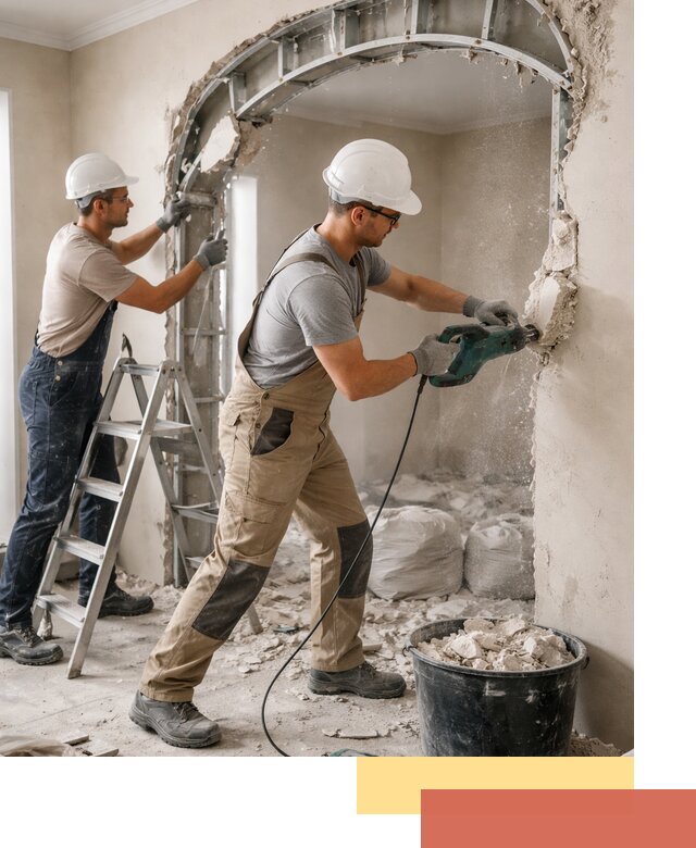 Демонтаж гипсокартонной арки в Котельниках быстро и аккуратно