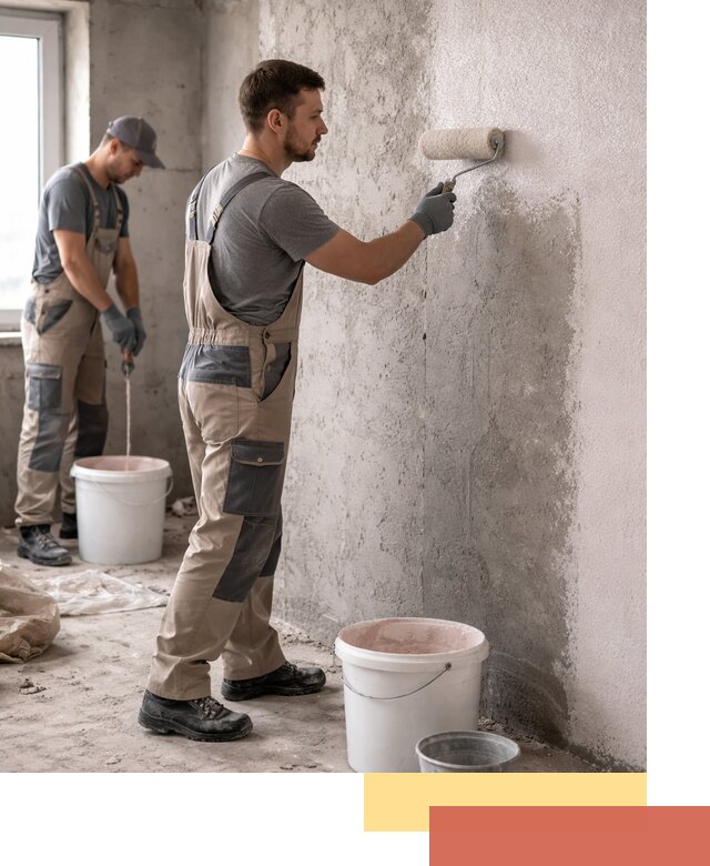 Нанесение бетоноконтакта на стены в Котельниках для последующей отделки