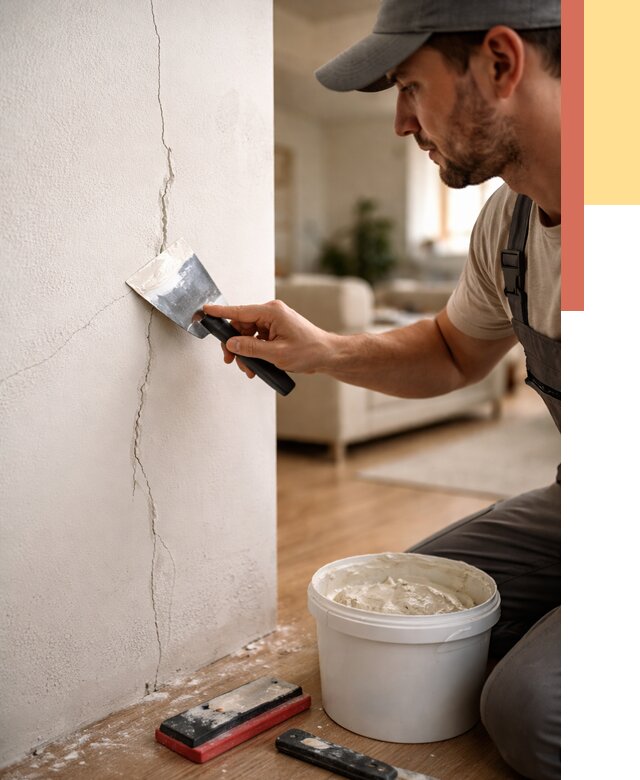 Заделка трещин и сколов в Котельниках от 2601 руб. — быстро и недорого | ОТДЕЛОЧНИК-Ктн