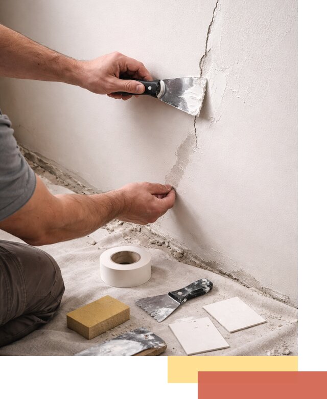 Заделка трещин и сколов в стенах и потолках в Котельниках