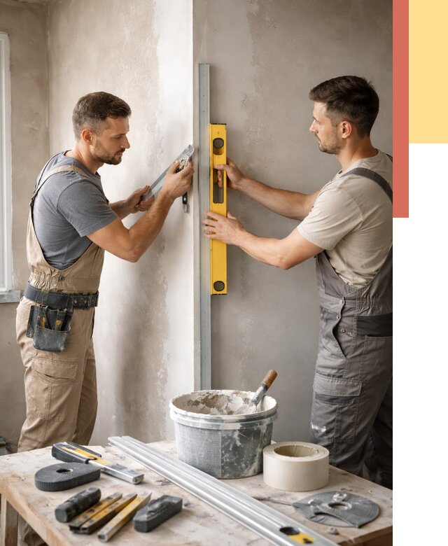 Выведение углов стен в Котельниках от 1964 руб. быстро и недорого | ОТДЕЛОЧНИК-Ктн