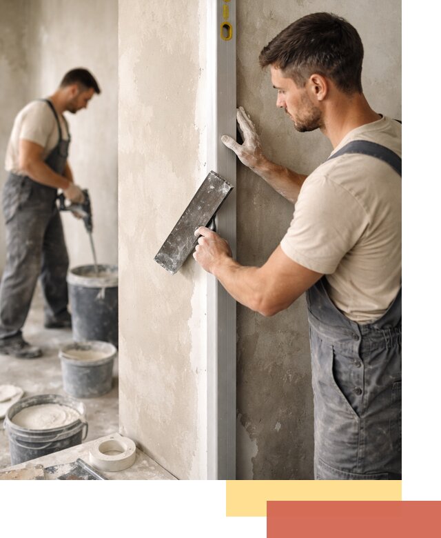 Выведение углов стен в Котельниках: монтаж и оштукатуривание