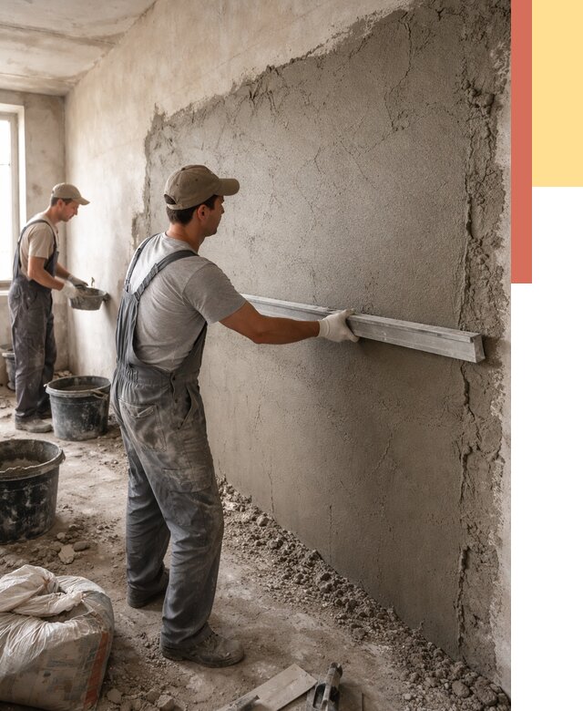 Цементная штукатурка стен в Котельниках от 4778 руб/м2 — быстро и недорого | ОТДЕЛОЧНИК-Ктн