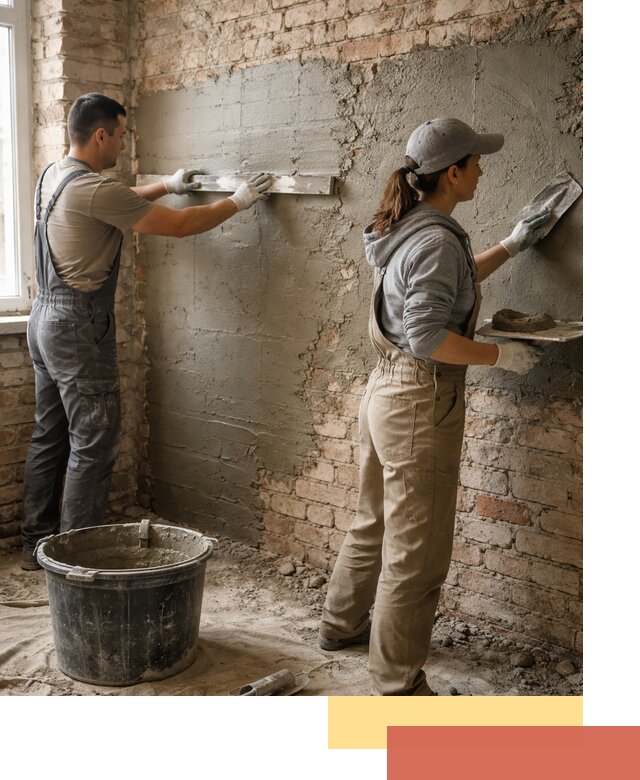 Штукатурка кирпичных стен в Котельниках — качественно и надежно