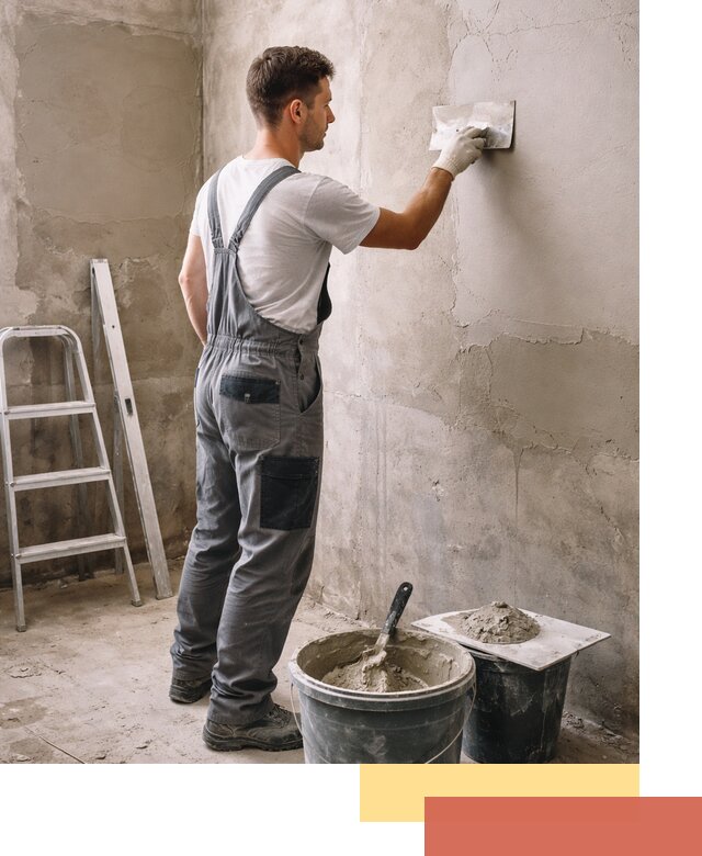 Штукатурка стен в ванной под ключ в Котельниках