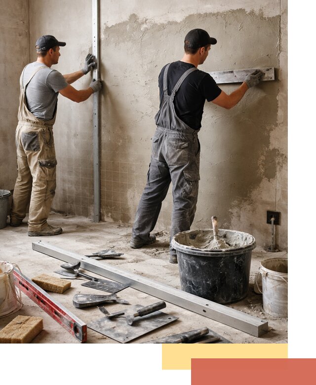 Профессиональная штукатурка стен под плитку в Котельниках