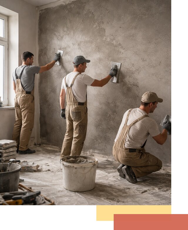 Декоративная штукатурка под бетон в Котельниках для стен и потолков