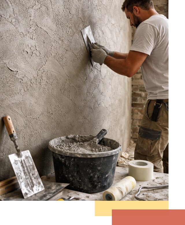 Декоративная штукатурка лофт в Котельниках — отделка стен и потолков