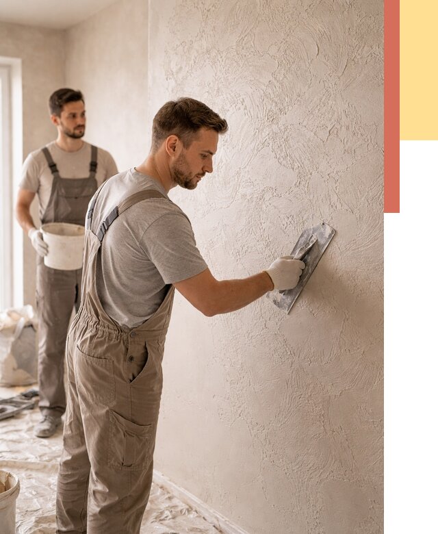 Фактурная штукатурка стен в Котельниках от 4460 руб./м² — заказать под ключ | ОТДЕЛОЧНИК-Ктн