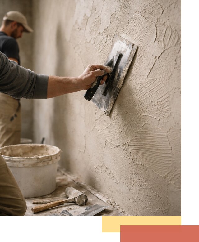 Фактурная штукатурка стен в Котельниках — монтаж, отделка, реставрация