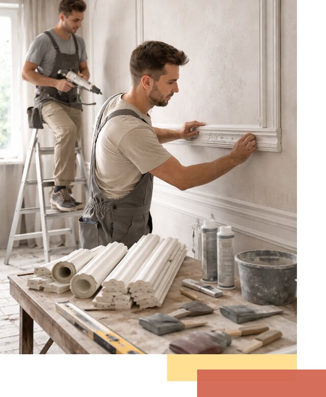 Монтаж лепнины на стены в Котельниках профессионально и качественно