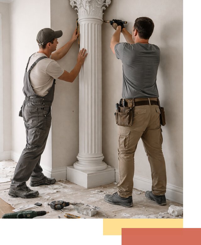 Установка декоративных колонн в Котельниках под ключ