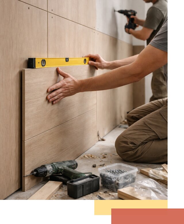 Профессиональный монтаж МДФ панелей на стены в Котельниках