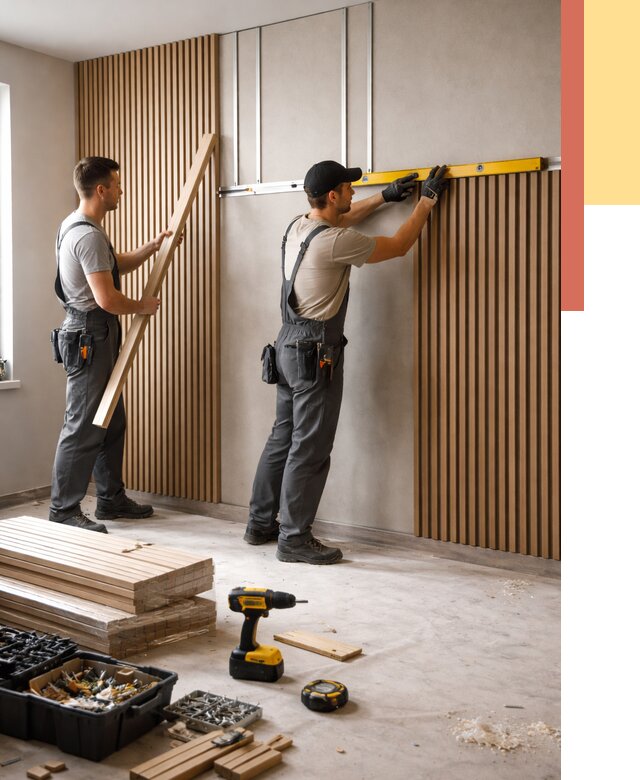 Монтаж реечных панелей на стены в Котельниках от 1274 руб. — быстро и недорого | ОТДЕЛОЧНИК-Ктн