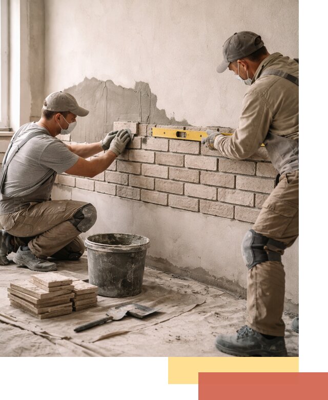 Монтаж декоративного кирпича профессионально в Котельниках