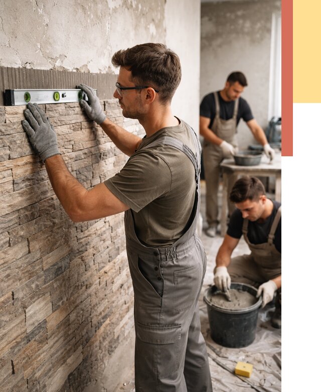 Монтаж искусственного камня в Котельниках от 4778 руб. под ключ | ОТДЕЛОЧНИК-Ктн