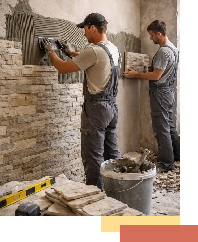 Монтаж искусственного камня в Котельниках — облицовка стен и фасадов