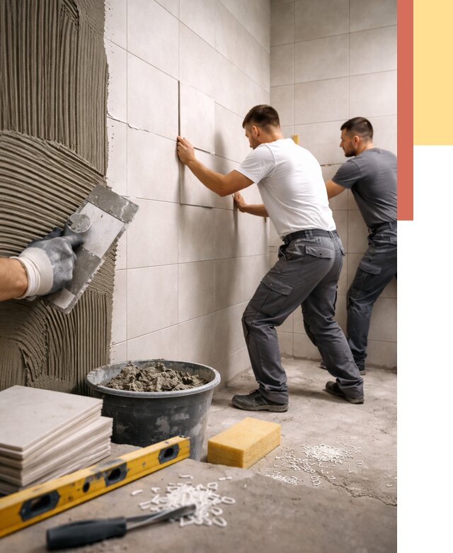 Укладка плитки на стены в Котельниках от 903 руб. — качественно и недорого | ОТДЕЛОЧНИК-Ктн