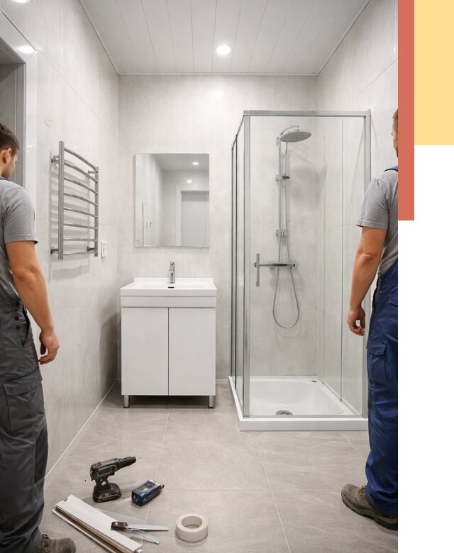 Отделка ванной комнаты панелями ПВХ в Котельниках от 4778 руб. за м2 | ОТДЕЛОЧНИК-Ктн