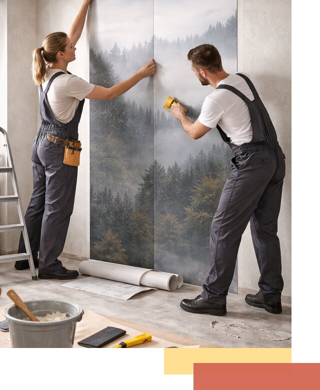 Поклейка фотообоев профессионально в Котельниках под ключ