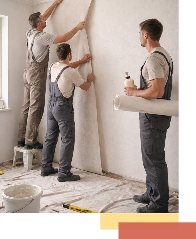 Оклейка стен обоями в Котельниках — качественно и профессионально