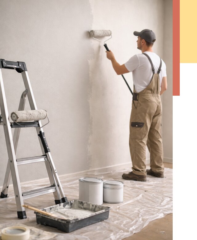 Покраска стен латексной краской в Котельниках от 4778 руб. за м2 | ОТДЕЛОЧНИК-Ктн