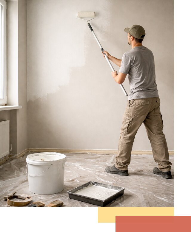 Покраска стен латексной краской в Котельниках качественно и быстро