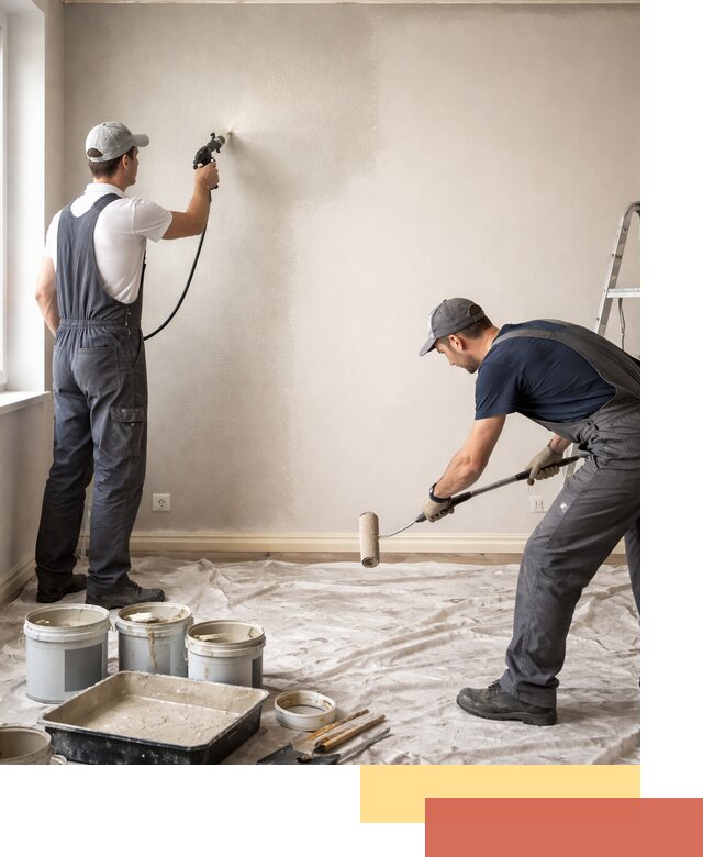 Покраска стен моющейся краской и защита поверхностей в Котельниках