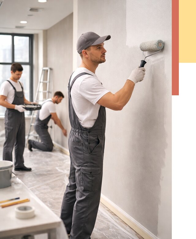 Покраска стен в офисе в Котельниках от 9025 руб. — быстро и недорого | ОТДЕЛОЧНИК-Ктн