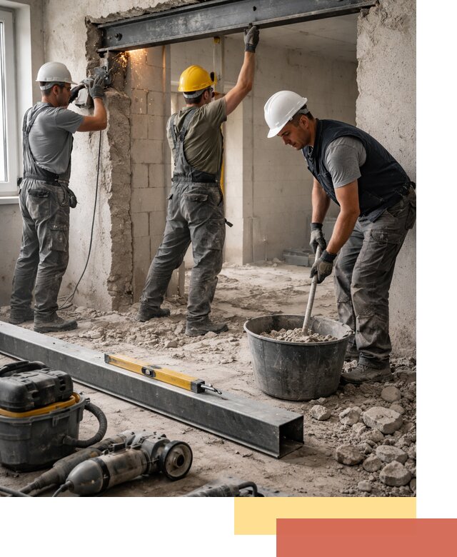 Создание проемов в стенах и несущих конструкциях в Котельниках