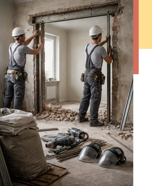 Расширение дверного проема в Котельниках от 13273 руб. под ключ | ОТДЕЛОЧНИК-Ктн