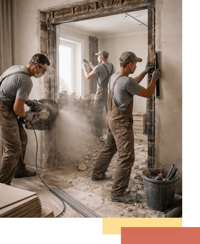 Расширение дверного проема под установку новой двери в Котельниках