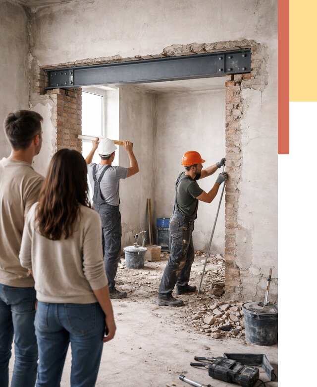 Усиление проема в стене в Котельниках от 10087 руб. — усиление дверного проема металлоконструкцией | ОТДЕЛОЧНИК-Ктн