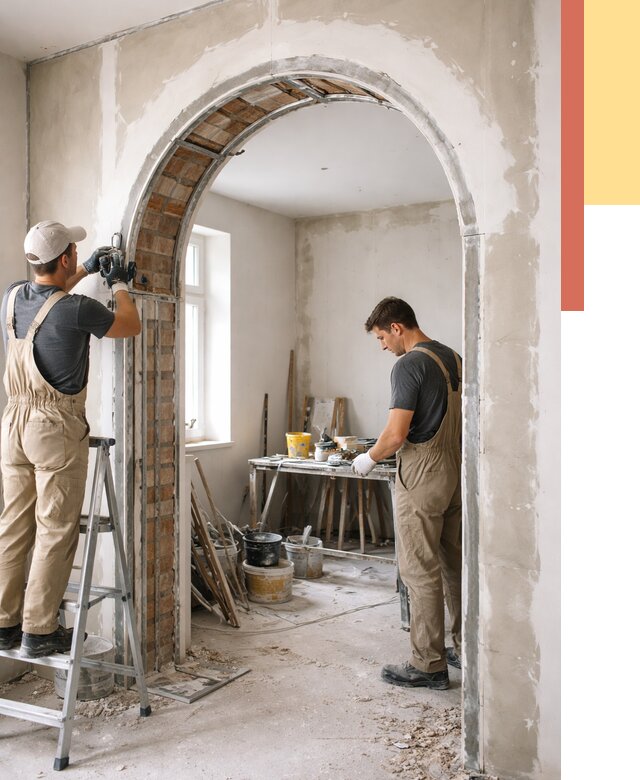 Устройство арочного проема в Котельниках от 10087 руб. под ключ — быстро и недорого | ОТДЕЛОЧНИК-Ктн