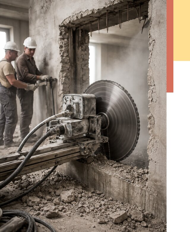 Алмазная резка проемов в Котельниках от 4778 руб. быстро и недорого | ОТДЕЛОЧНИК-Ктн