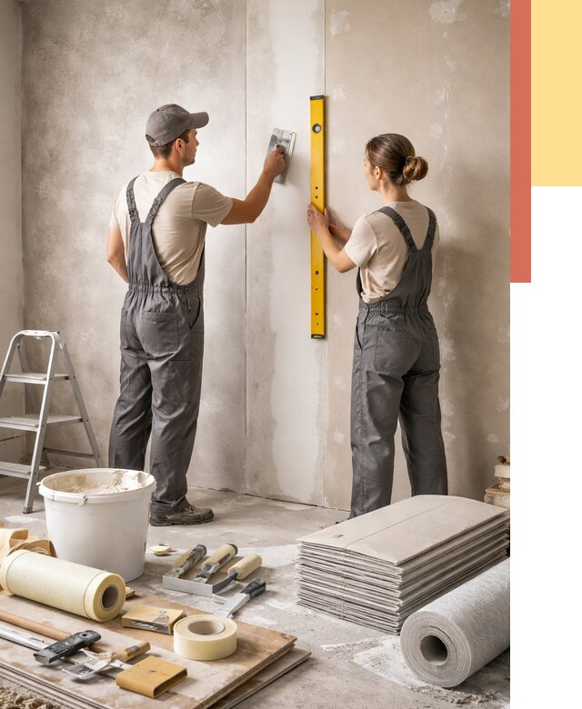 Отделка стен в Котельниках от 1593 руб/м² — недорого, быстро, под ключ | ОТДЕЛОЧНИК-Ктн