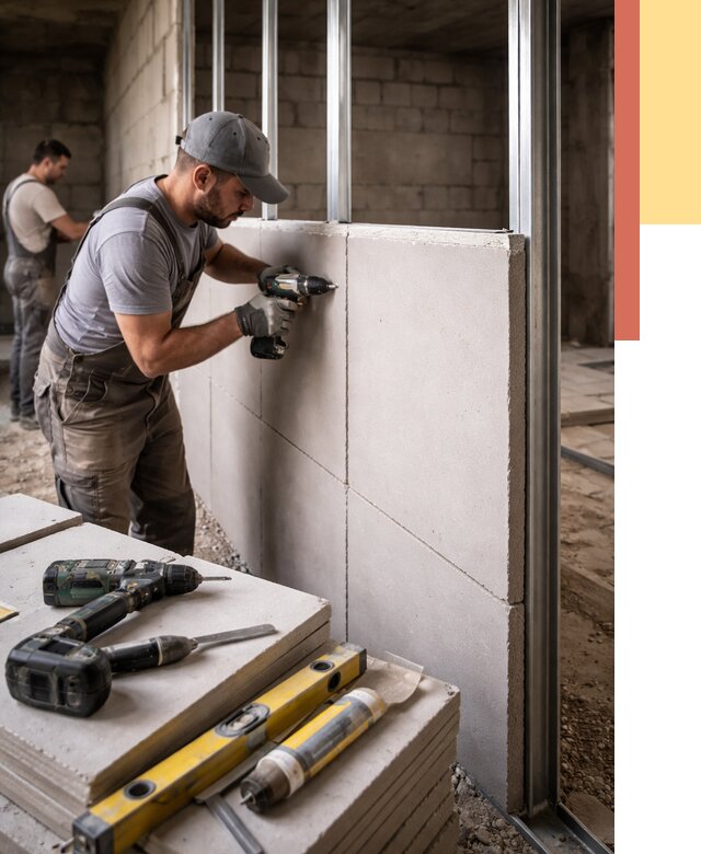 Кладка влагостойких перегородок ПГП в Котельниках от 1274 руб. под ключ | ОТДЕЛОЧНИК-Ктн