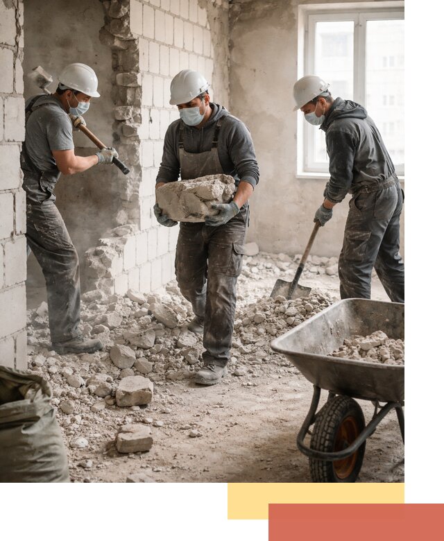 Демонтаж блочных перегородок в Котельниках быстро и аккуратно