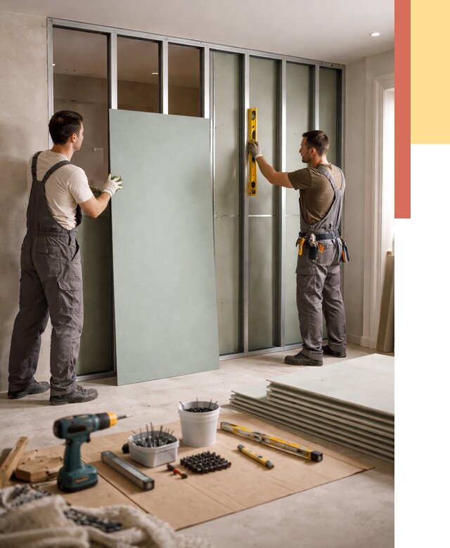 Перегородка из влагостойкого гипсокартона в Котельниках от 5097 руб. — монтаж под ключ | ОТДЕЛОЧНИК-Ктн