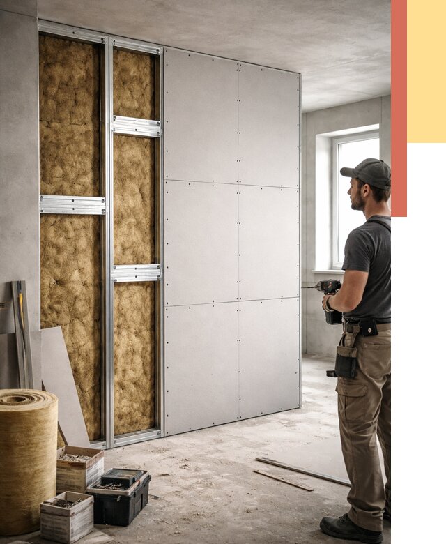 Усиленная перегородка под навеску в Котельниках от 13591 руб. — монтаж под ключ | ОТДЕЛОЧНИК-Ктн