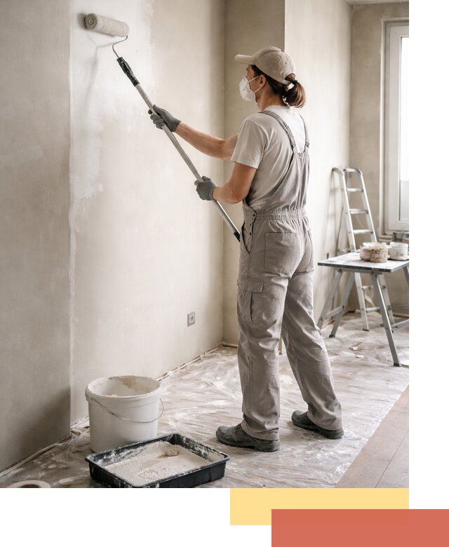 Покраска перегородок из гипсокартона в Котельниках качественно и недорого