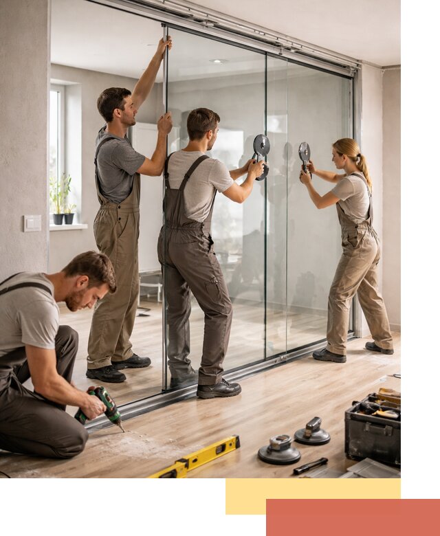 Изготовление стеклянных перегородок на заказ в Котельниках