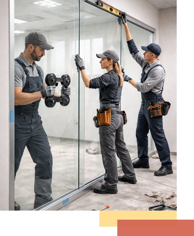 Профессиональный монтаж стеклянных перегородок в Котельниках