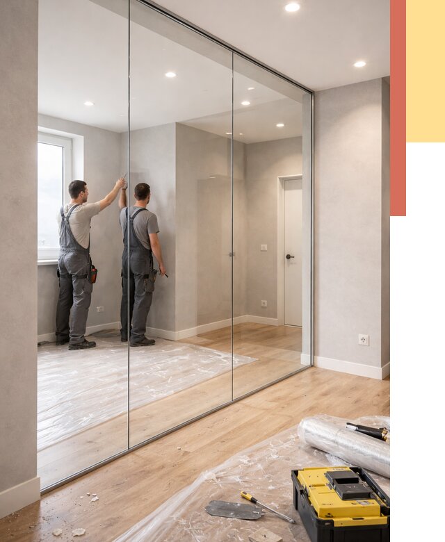 Безрамные стеклянные перегородки в Котельниках — монтаж от 10087 руб. | ОТДЕЛОЧНИК-Ктн