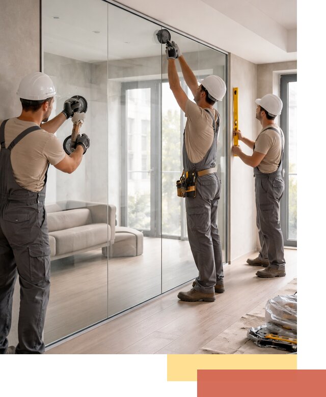 Перегородки из закаленного стекла в Котельниках для офисов и квартир