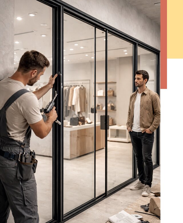 Стеклянные перегородки для магазинов в Котельниках от 8707 руб. под ключ | ОТДЕЛОЧНИК-Ктн