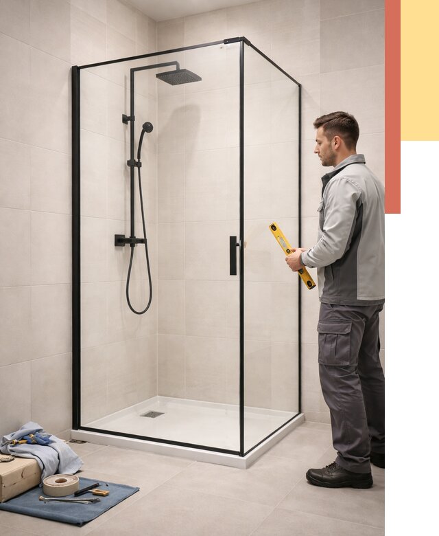 Стеклянные перегородки для душа в Котельниках от 13273 руб. | Монтаж под ключ — ОТДЕЛОЧНИК-Ктн