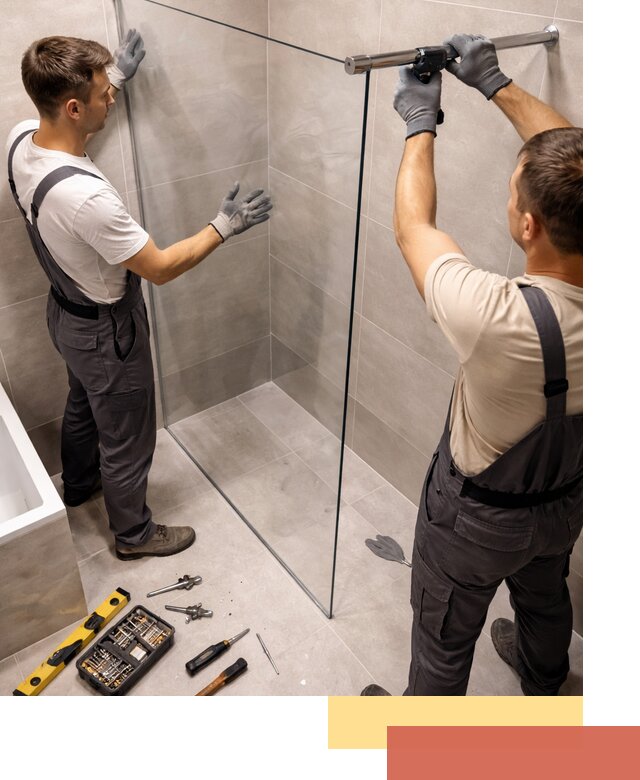 Стеклянные перегородки для душа в Котельниках — изготовление и монтаж